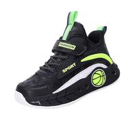 Boys' Trainers, High-Top Light Flashing Trainers Shoes for Boys, Trainers, Sports Shoes, Running Shoes, Indoor Shoes, Trainers, Tennis Shoes for Teenagers, Green, 6 UK