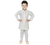 Boys Trouser Style Kurta Pyjama Salwar Kameez Bollywood Costume 984 (UK, Age, 12 Years, Regular, Ivory)