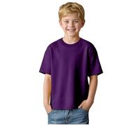 Boys Tshirts Cotton Crew Neck Short Sleeve Plain T Shirt Summer Casual Lose Tshirts Top School Sports PE Basic T-Shirt Boys T Shirts Breathable Comfortable Tee Shirts for Kids 2-12 Years