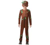 Boys Twig Boy Book Week Tree Leaf Nature Jumpsuit Mask Fancy Dress Kids Costume