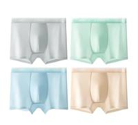 Boys' Underpants, 156, Boys' Underwear, Summer, Breathable, Lightweight Shorts for Growth Development of Teenagers, Comfortable Fit for Middle High School Students, Long Underpants Boys, Sky blue2, 17