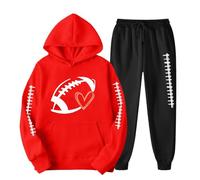Boys Unisex Tracksuit Hoodie And Loose Sweatpants Bottom Hoodies Joggers Clothes Sets Plain Long Sleeve Letter Print Fleece Hooded Zip Up Trousers 2Pc Outfits Outfit Set For Children Age 2-13 Years