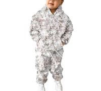 Boys Unisex Tracksuit Hoodie and Loose Sweatpants Bottom Hoodies Top Clothes Set Designer's Contrast Panelled Comfy Loungewear Activewear Joggers Jogging Suit Hooded Winter Outfits Sweatsuits Grey