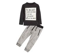Boys Unisex Tracksuit Hoodie Trousers 2Pcs Kids Sweatshirt Long Sleeve Relaxed Fit, Machine Wash Sportswear Clothing Bottom Jogging Suit Casual Jumper And Joggers Set