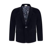 Boys Velvet Blazer Kid Suit Jacket Paisley Lining Smart Casual Formal Coat Navy, 8-9 Years