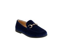 Boys Velvet Horsebit Navy Blue Loafer Slip On Shoes Wedding Prom Party Formal Footwear Size Infant 7.5