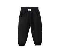Boys Vintage Casual Cargo Pants Elastic Waist Cargo Trouser Loose Sport Loungewear Cottoms Workout Casual Joggers Corset Foot Athletic Lounge Pants Children Sweatpant Black