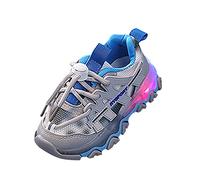 Boys Walking Shoes Size 5 Comfortable Platform Sneakers Soft Sole Walking Trainers Wide Fit Non Slip Sneakers Two-Tone Running Trainers Big Kids School Shoes Casual Slip On Sneaker