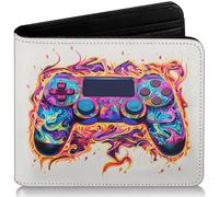 Boys Wallet for Kids, Cool Kids Gamer Wallet for Boys Ages 8-10 9-12 11-15 , Bifold Rfid Blocking Gaming Gifts, Funny Coin Pocket Id Window for Teen Youth Guys Teenager Birthday Christmas Gifts,