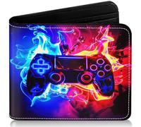 Boys Wallet for Kids, Cool Kids Gamer Wallet for Boys Ages 8-10 9-12 11-15 , Bifold Rfid Blocking Gaming Gifts, Funny Coin Pocket Id Window for Teen Youth Guys Teenager Birthday Christmas Gifts,