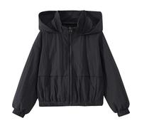 Boys Waterproof Jacket & Girls Raincoat, Kids Lightweight Windbreaker with Hood, Packable Summer Rain Mac Cagoule, Showerproof Zip Up School Coat for Holiday Camping Outdoor, Ages 5-14