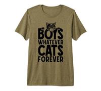 Boys Whatever Cats Forever Funny Black Cat Lover Girl Quote Premium T-Shirt
