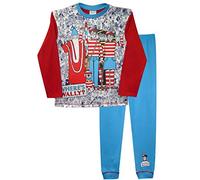 Boys Wheres Wally Pyjamas Character Nightwear (Wheres Wally Red, 4-5 Years)