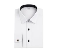 Boys White Dress Shirt with French Cuffs & Cufflinks for Weddings, Parties, & Special Occasions Size 3 Years
