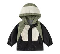 Boys Windbreaker Jacket Lightweight Outdoor Coat Casual Zip-Up Jacket for Kids Age 2 to 13 Years - Perfect for School and Daily Activities (Green, 2-3 Years)