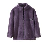 Boys Winter Coats Toddler Jacket 9 Years Purple Jacket Winter Warm Fuzzy School Coats Thermal Outerwear Pocket Stand Collar Zipper Hiking Sherpa Fleece Thick Outdoor