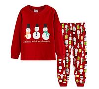 Boys Winter Pyjamas, Family Matching Christmas Pajamas Matching Pjs 2 Pieces Tracksuit Set Long Sleeve 2-Piece Sleepwear Winter Nightwear Boys Pyjamas 7-8 Years Old