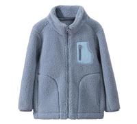 Boys' Winter Warm Sherpa Fleece Coat School Stand Collar Outwear Fall/Winter Zip Up Jacket Blue 12-13 Years