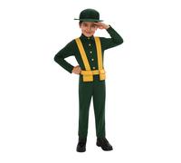 Boys WW1 Soldier Costume War Army Military Kids Child Book Week Fancy Dress