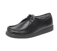 Boy's/Youths Apron para Shoes Black Leather Size 6 UK