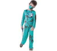 Boys Zombie Bloody Doctor Surgeon Costume L XL Fancy Dress Costume Halloween
