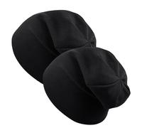 BOYSSPAA 2 Pack Kids Beanie Hats Soft Breathable Baby and Toddler Skull Caps for Spring and Autumn, Lightweight Comfort Fit Black Black