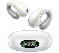 Boytond Ultra Open Ear Earbuds - Ergonomic Clip-On Earbuds, Bone Conduction Over-The-Ear Headphones with Waterproof Design and Secure Fit for Small Ears, Obsidian Black