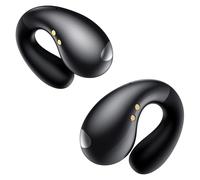 Boytond Ultra Open Ear Earbuds - Ergonomic Clip-On Earbuds, Bone Conduction Over-The-Ear Headphones with Waterproof Design and Secure Fit for Small Ears, Carbon Black