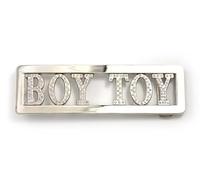 BoyToy Diamante Belt Buckle With Small White Belt