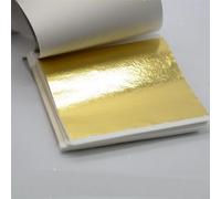 BoYue 100PCS 24K Pure Genuine Gold Leaf Foil Sheet Gold Decoration (Gold)