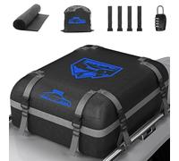 BOYUJK Car Roof Bag 15 Cubic/425 L, Waterproof 1000D Car Roof Bag no Rack Needed, Roof Box with Anti-Slip Mat and 8 Heavy-Duty Straps, Folding Soft Roof Bag for Cars with/Without Rack( Oxford 425L )