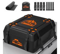 BOYUJK Car Roof Bag, Waterproof Car Roof Bag no Rack Needed, Car Roof Box with Anti-Slip Mat and 6 Heavy-Duty Straps, Folding Soft Roof Bag for Cars with/Without Rack (15 Cubic/425 L)