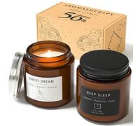 BOYUJK Sleep Candles 50th Birthday Gift Set for Women, Lavender Scented Candles for Anxiety, Lavender Promotes Sleep, Chamomile Relieves Stress, Relaxation Gifts for Women