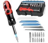 BOYUNSHI 18-in-1 Hacksaw and Screwdriver Set, Folding Handle with Quick-Change Lock & Magnetic Tip, Hand Saw Blades for Cutting Metal, Wood, Drywall, DIY Tool Kit for Home Repair Garden & Woodworking