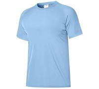 Boyzn 1 Pack Men's Short Sleeve Rash Guard, UPF 50+ UV Sun Protection Swim Shirts, Moisture Wicking Cooling Rash Vest Swimming Tee, Quick Dry Lightweight Water Surfing Beach T-Shirts Gray Blue-S
