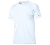 Boyzn 1 Pack Men's White Short Sleeve Rash Guard, UPF 50+ UV Sun Protection Swim Tee Shirts, Moisture Wicking Cooling Rash Vest Swimming Tops, Quick Dry Lightweight Water Surf Beach T-Shirts White-L