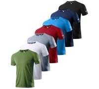 Boyzn 7 Pack Men's T-Shirts, Dry-Fit Short Sleeve Gym T Shirts for Men, Moisture Wicking Active Workout Running Tops, Athletic Exercise Gym Sport Tee Shirts for Men 7P01-XL