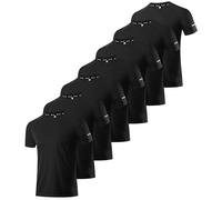 Boyzn 7 Pack Moisture Wicking T Shirts for Men, Quick Dry Gym Tee Shirts for Men, Active Workout Athletic Running Tee Top Black-7P05-3XL