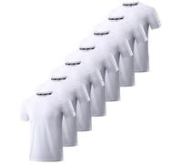 Boyzn 7 Pack White T Shirts for Men, Dry-Fit Short Sleeve Active Crew Neck T-Shirts, Breathable Running Shirts Mesh Sport Tops, Moisture Wicking Athletic Workout Sport Shirts Tee Top 7P04-White-3XL