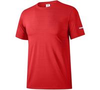 Boyzn Dry Fit Tshirts Shirts for Men, Moisture Wicking Crew Neck Running T-Shirts, Dry Fit Sports T-Shirts Yoga Running Tops, Quick Dry Gym Workout Short Sleeve Tee Shirts for Men Red-M