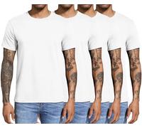 Boyzn Men's 4 Pack Cotton T-Shirts, Men's Short Sleeve Tees, Crewneck Cotton T-Shirts for Men White/White/White/White-4P04-3XL