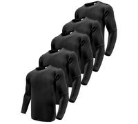 Boyzn Men's 5 Pack Performance Long Sleeve T-Shirts, UPF 50+ Sun Protection Shirts, Athletic Workout Shirts for Running Fishing Hiking 5P06-L