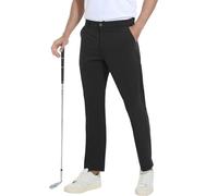 Boyzn Men's Golf Pants with 5 Pockets Lightweight Stretch Quick Dry Casual Travel Work Dress Pants Black-40Wx32L