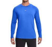 Boyzn Men's Long Sleeve Casual Performance Shirt, Quick Dry Breathable & Soft Stretch Fit, Ideal for Everyday Wear, Travel, Light Exercise, and Leisure Blue-S