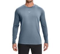 Boyzn Men's Long Sleeve High-Performance T-Shirt, Engineered with Advanced Moisture Management & Quick Dry Technology, UPF 50+ for Intense Cardio and HIIT Gray Blue-2XL
