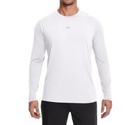 Boyzn Men's Long Sleeve Training Shirt, Performance Quick Dry Breathable Fabric, UPF 50+ Sun Blocking, 4-Way Stretch for Dynamic Movements and Sports White-2XL