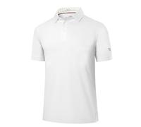 Boyzn Men's Polo Shirt Performance Golf Shirts Casual Work Shirts for Men White02-2XL