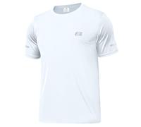 Boyzn Men's White Short Sleeve Rash Guard Shirt, UPF 50+ UV Sun Protection Swim Shirt, Quick Dry Lightweight Watersport Rashguard Water Surf Beach T-Shirt 1088-White-XL