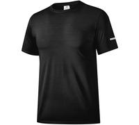 Boyzn Men's Workout T-Shirts, UPF 50+ Sun Protection Running Shirts, Moisture Wicking Breathable Fitness Sport T-Shirts Top, Athletic Sport Short Sleeve Crewneck Gym Tee Shirt for Men Black-L
