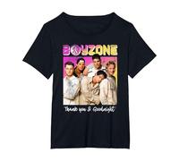 Boyzone Official Thank You & Goodnight Retro 90's T-Shirt, Women's Plus, Black, 6X